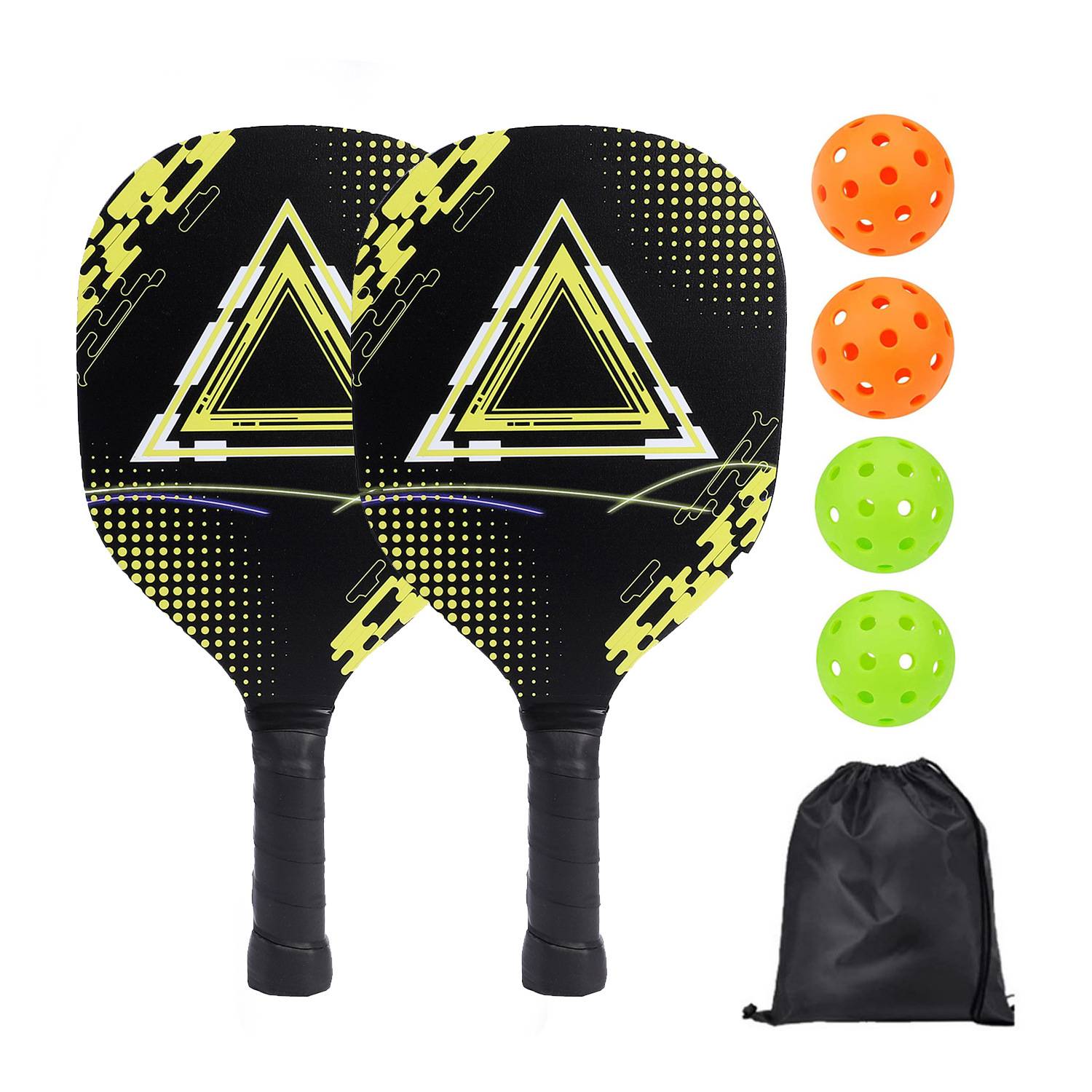 [Woodpien Power racket] 2 shots+4 balls+1 pockets [Model 803]